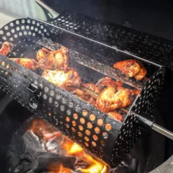 Big Green Egg Ronde Spit Mand, Tumbler Basket Voor Rotisserie -BBQ Verkoop big green egg ronde spit mand tumbler basket voor 1