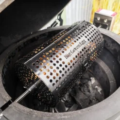 Big Green Egg Ronde Spit Mand, Tumbler Basket Voor Rotisserie -BBQ Verkoop big green egg ronde spit mand tumbler basket voor 3