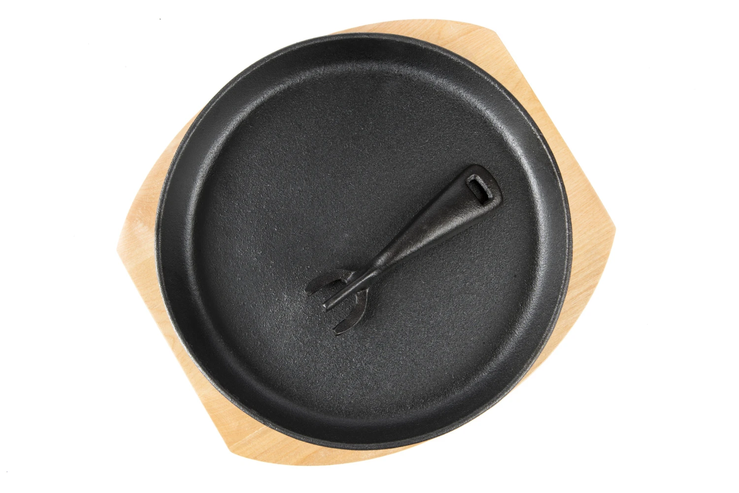 Grill Guru Iron Cooking Plate Met Houten Plank 5 Grill Guru Iron Cooking Plate Met Houten Plank - Image 3