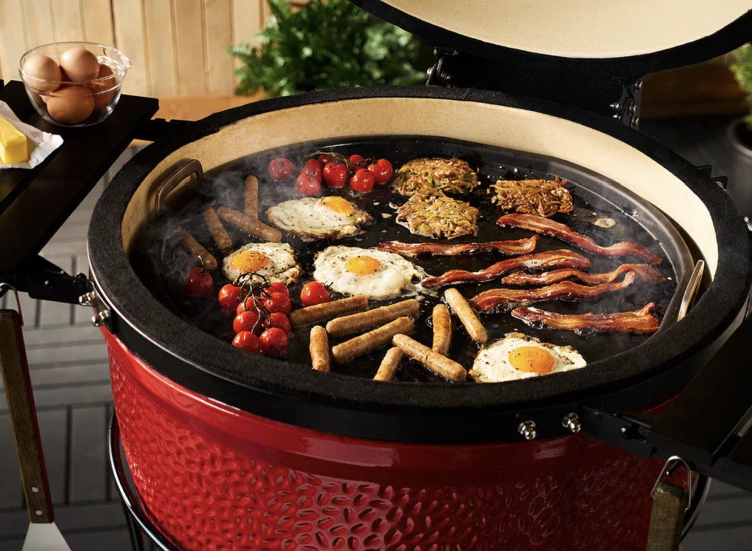 BBQ Verkoop -BBQ Verkoop kamado joe halfrond gietijzeren grillplaat 2