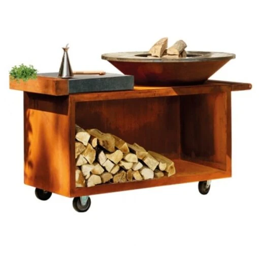 Ofyr Island Corten 100 Pro Teakhout -BBQ Verkoop ofyr island corten 100 pro teakhout