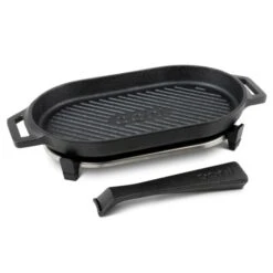 Ooni Gietijzeren Grizzler Pan Met Afneembare Greep En Houten Bord -BBQ Verkoop ooni gietijzeren grizzler pan met afneembare greep 4